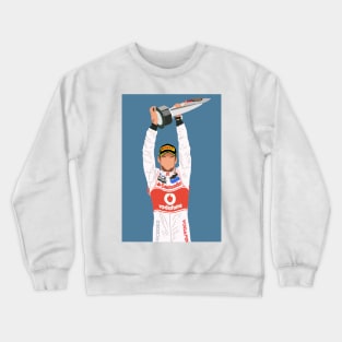 Jenson Button celebrating victory Crewneck Sweatshirt